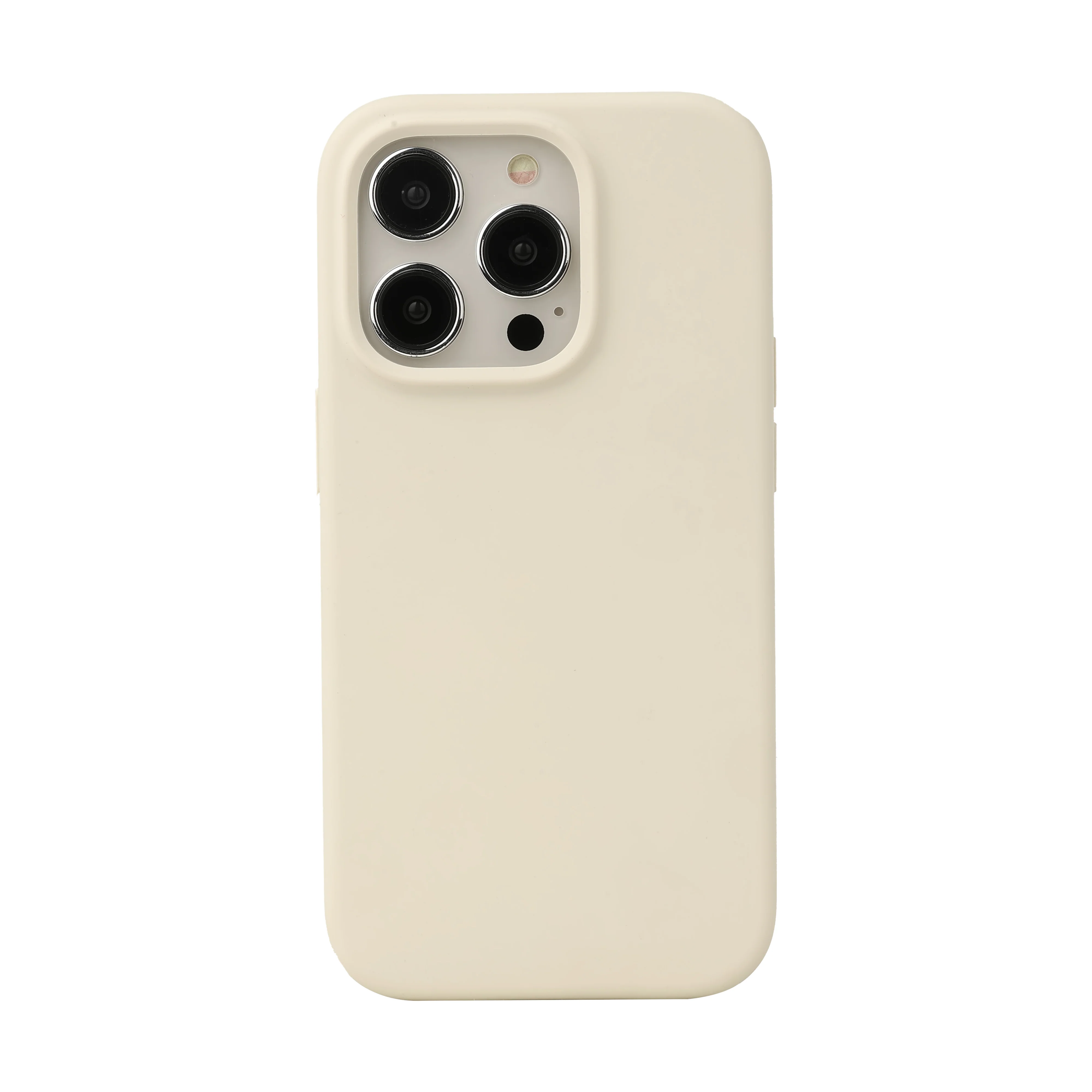 Beige White Liquid Silicone iPhone Case - Image 4