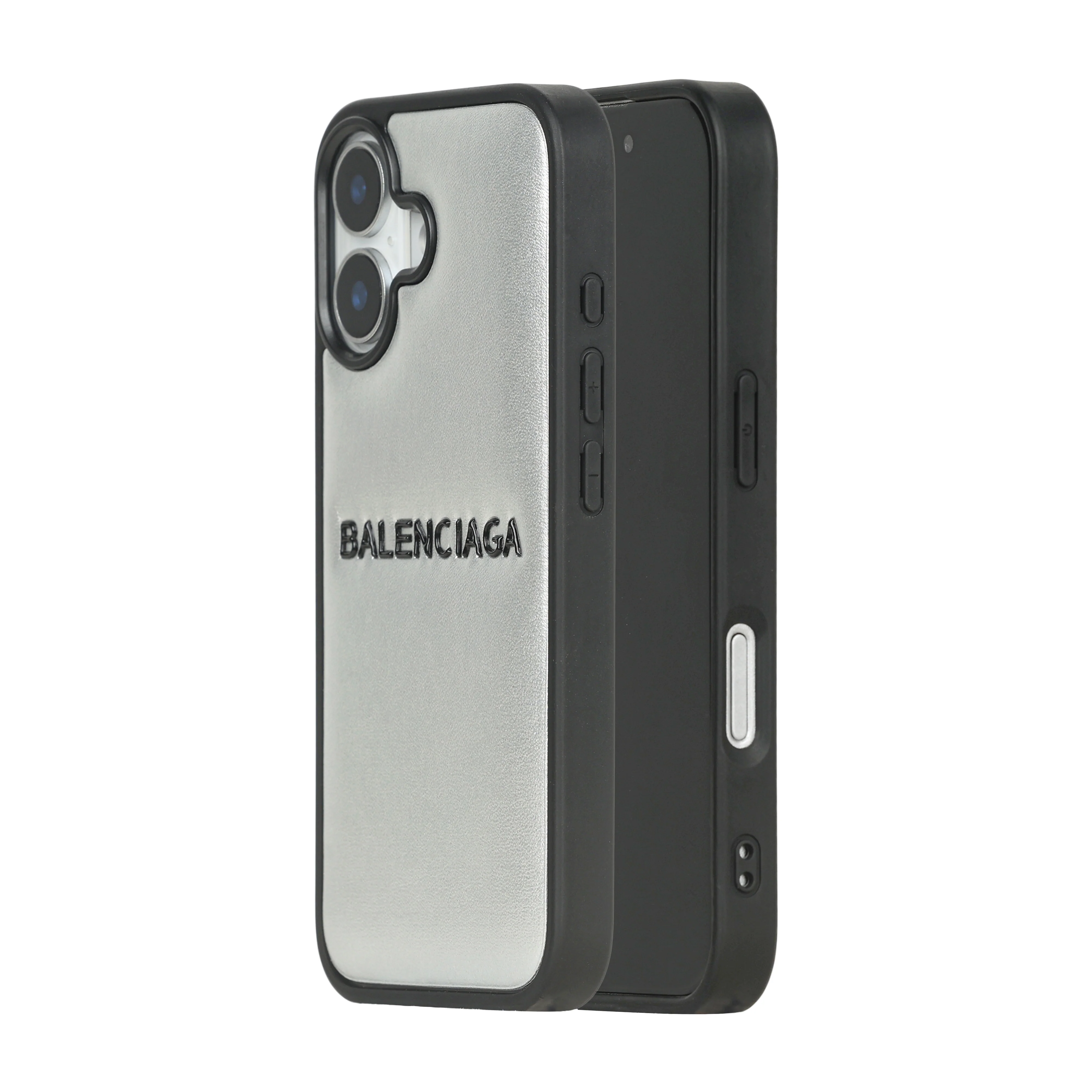 Balenciga Silver Embossed iPhone Case - Image 7