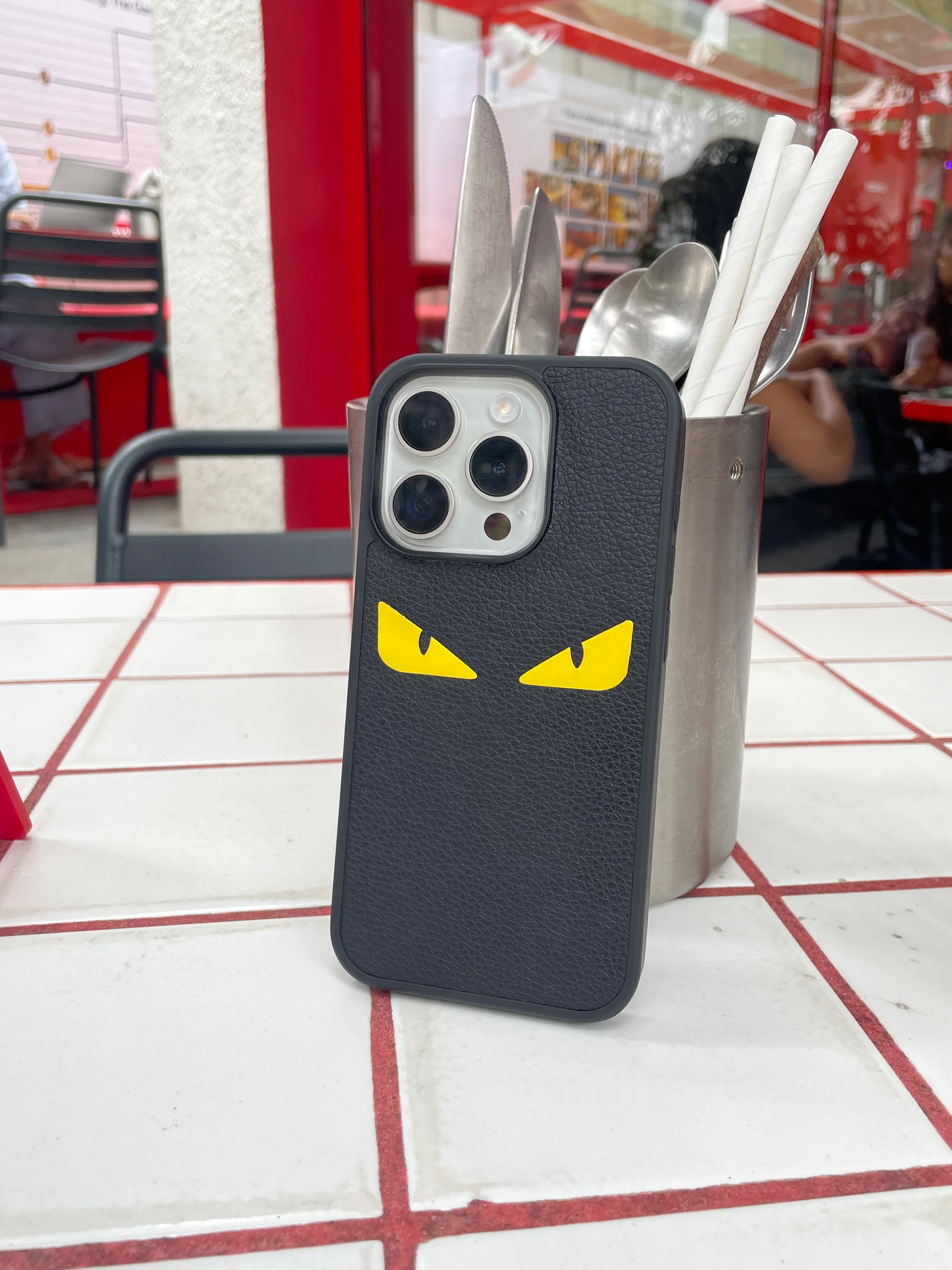 Batman Eye Leather iPhone Case - Image 3