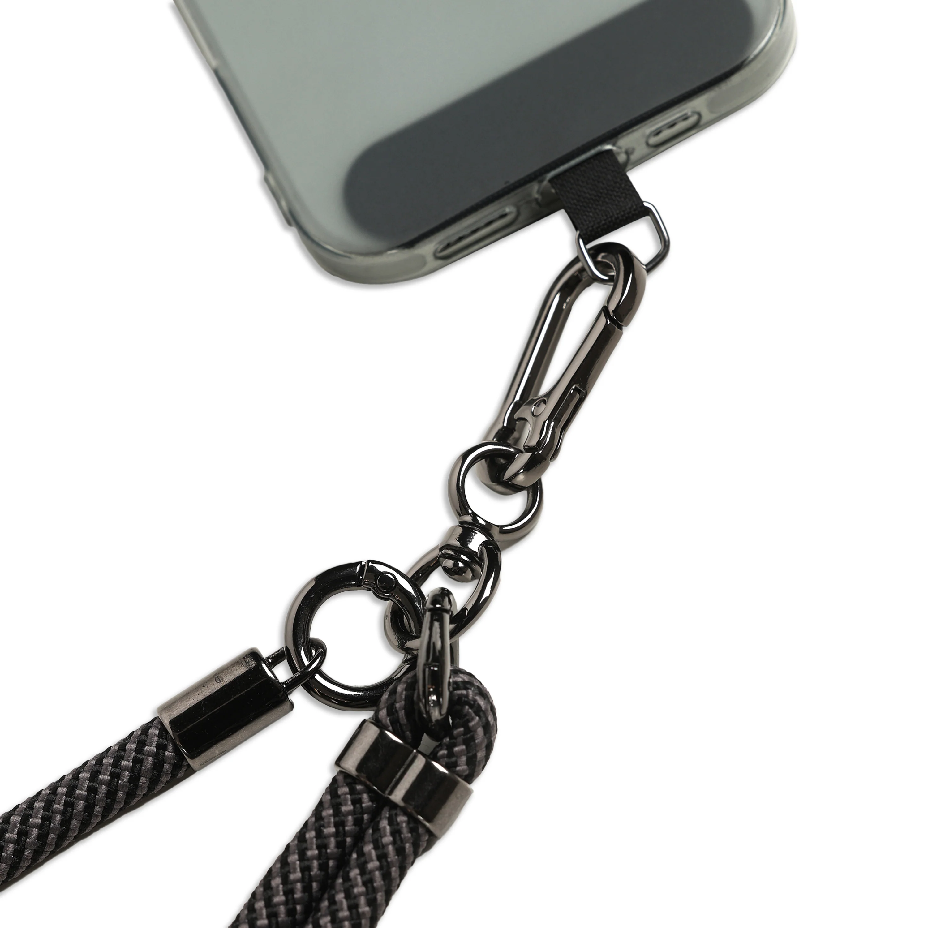 Black Crossbody Phone Lanyard - Cord - Image 2