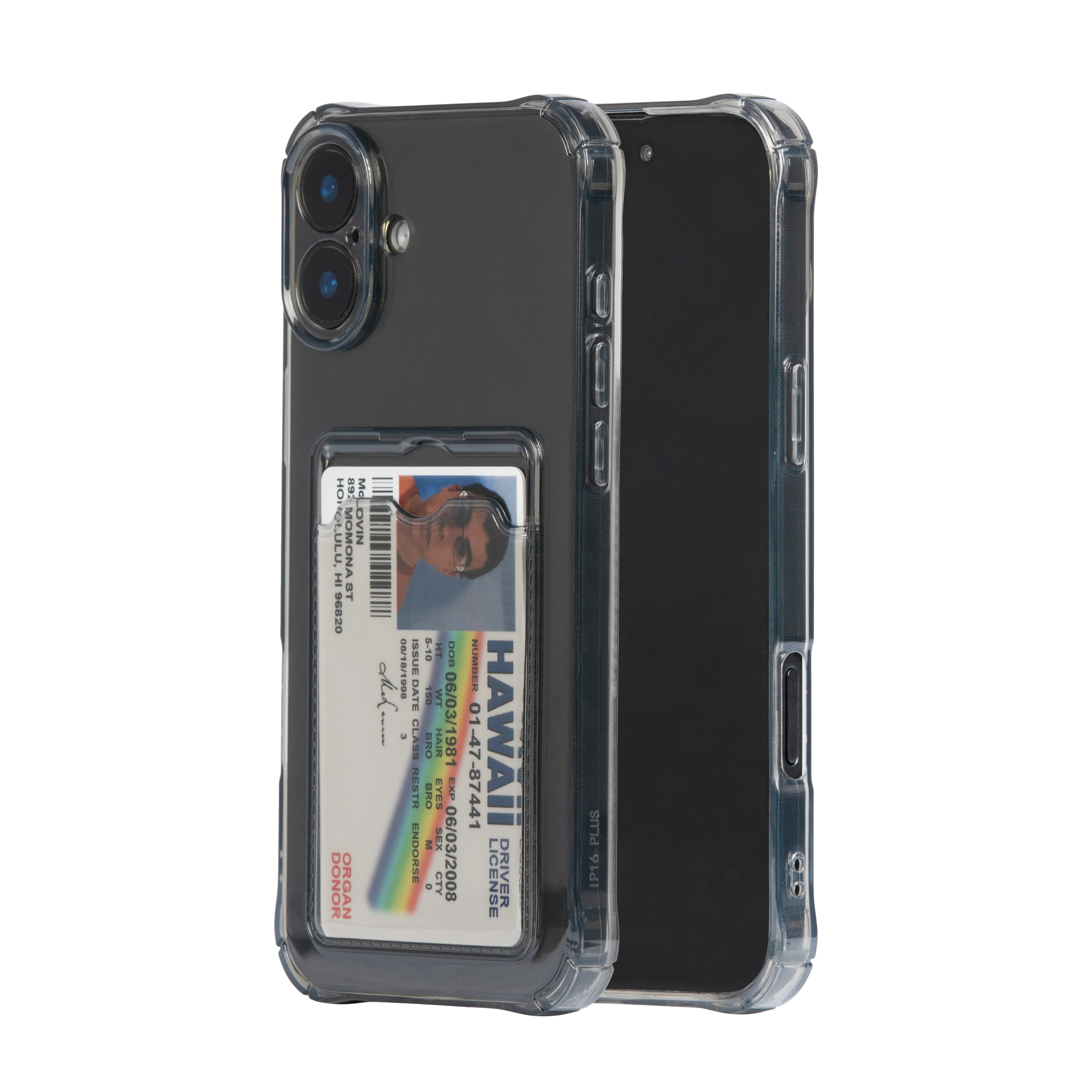 Card Holder Dark Transparent iPhone Cover + Free McLovin PVC Card - Image 8