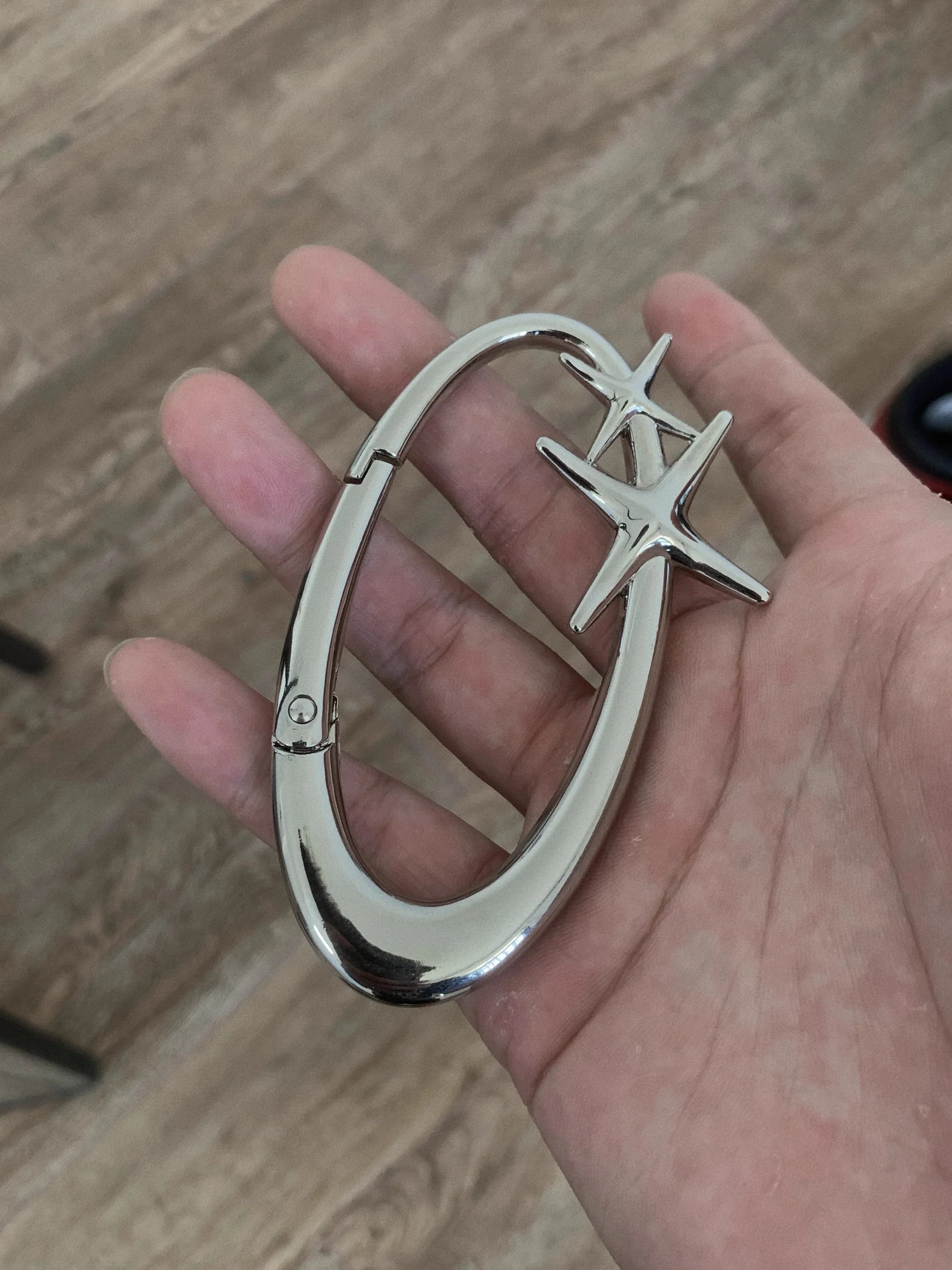 Chrome Carabiner Metal Silver - Image 4