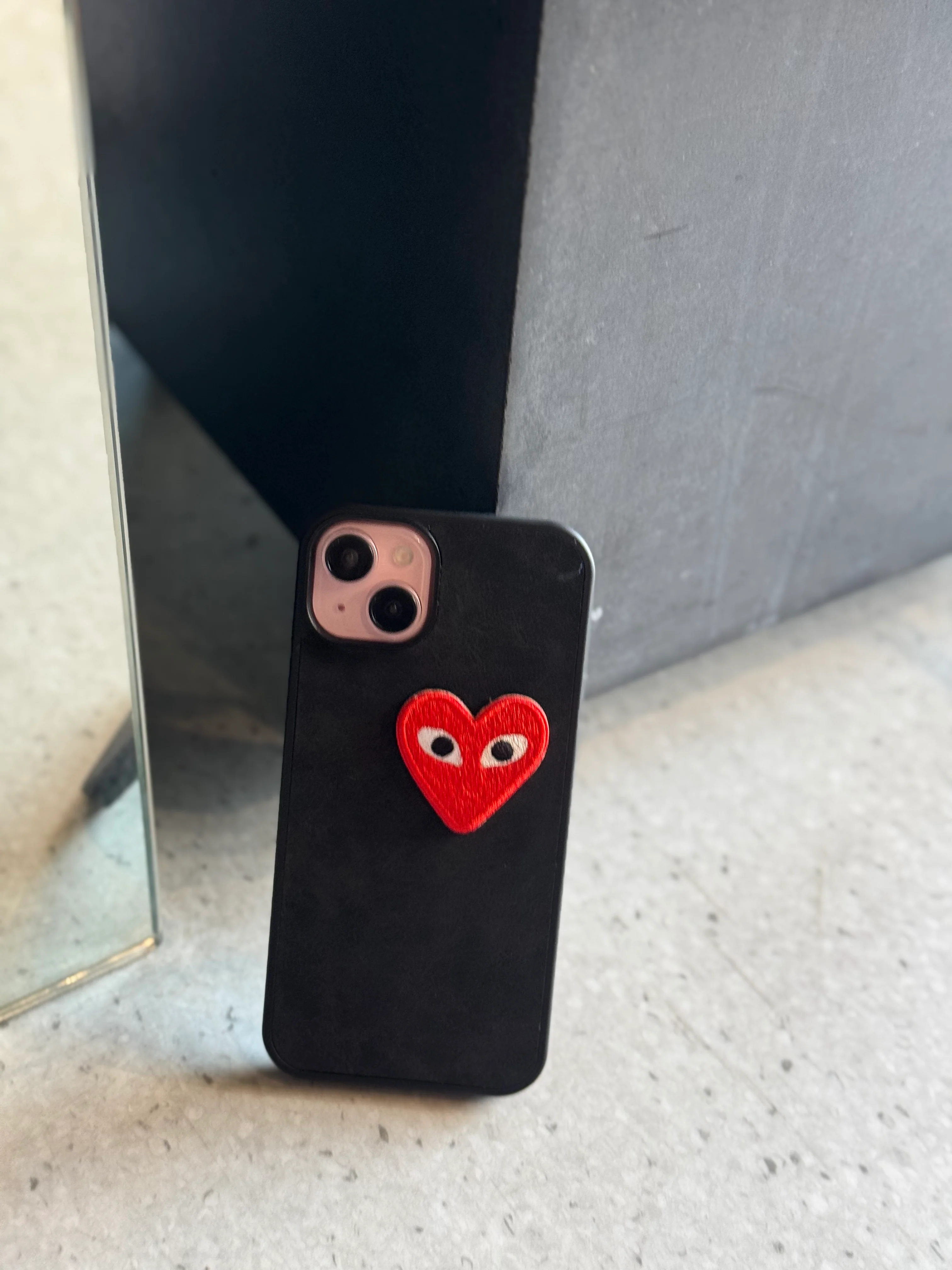 CDG Play Soft Texture iPhone Case - Image 3