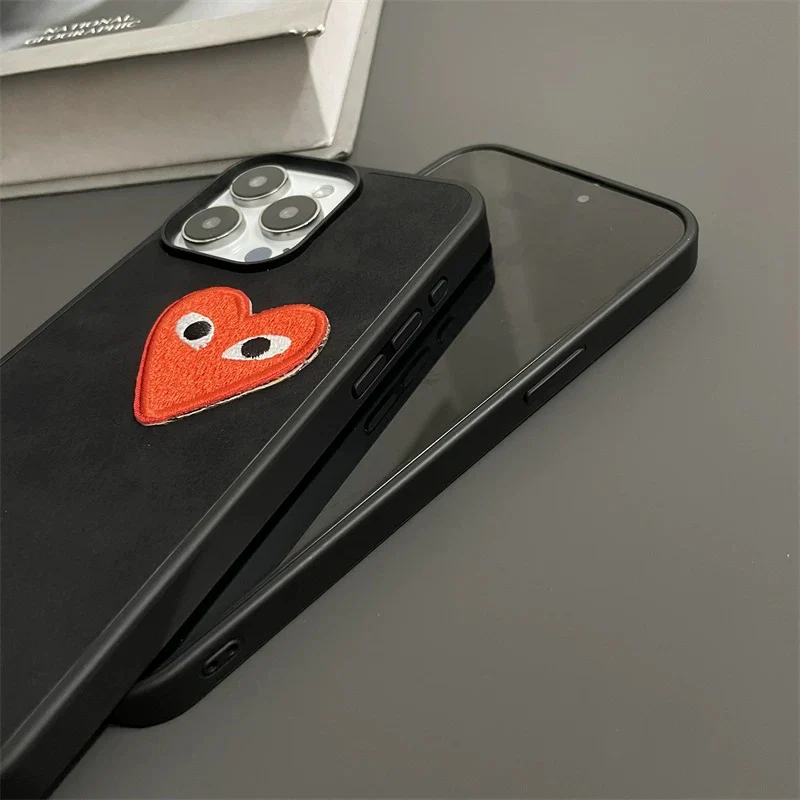 CDG Play Soft Texture iPhone Case - Image 4