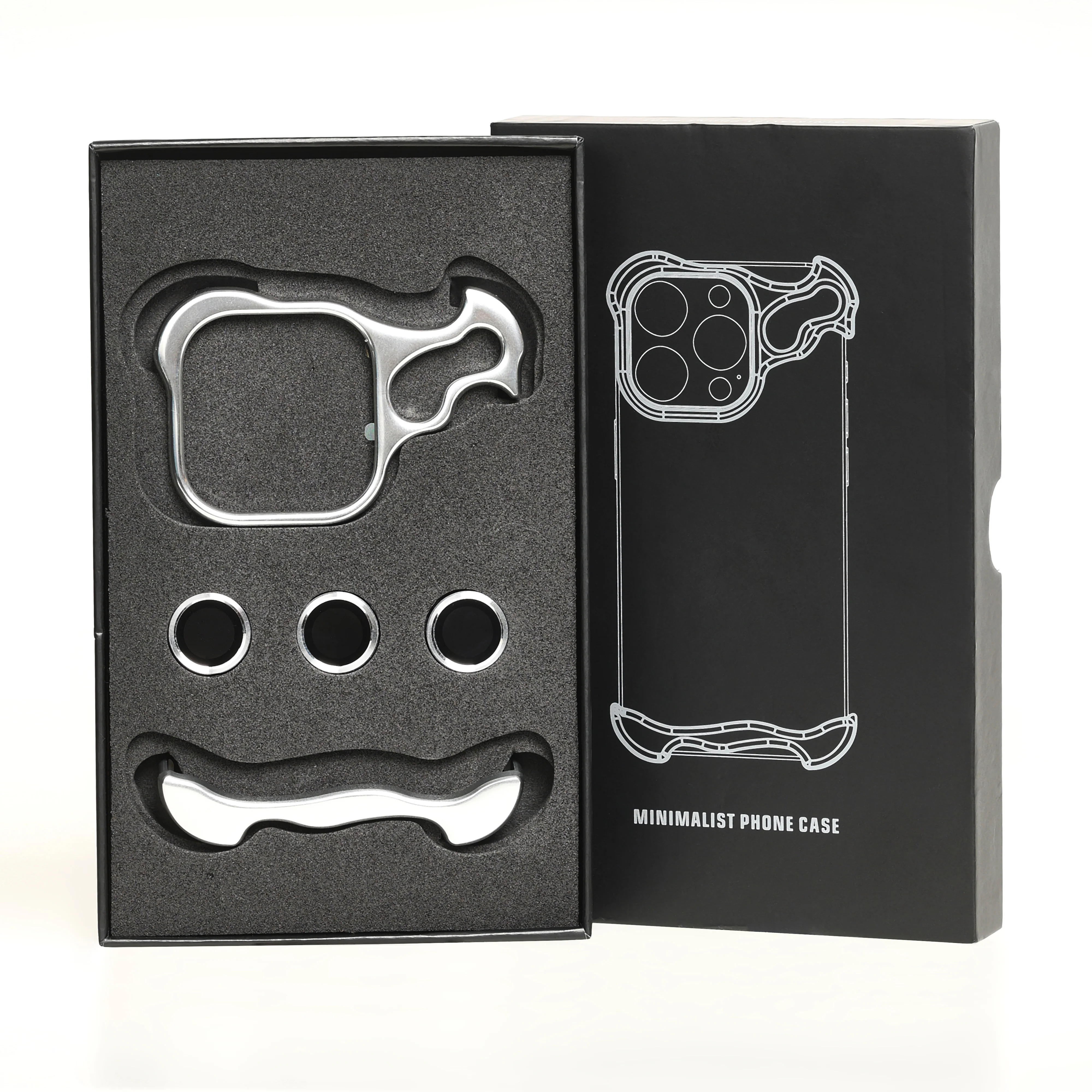 Minimalistic Alloy Bumber Black Frame With Camera Ring - Image 4