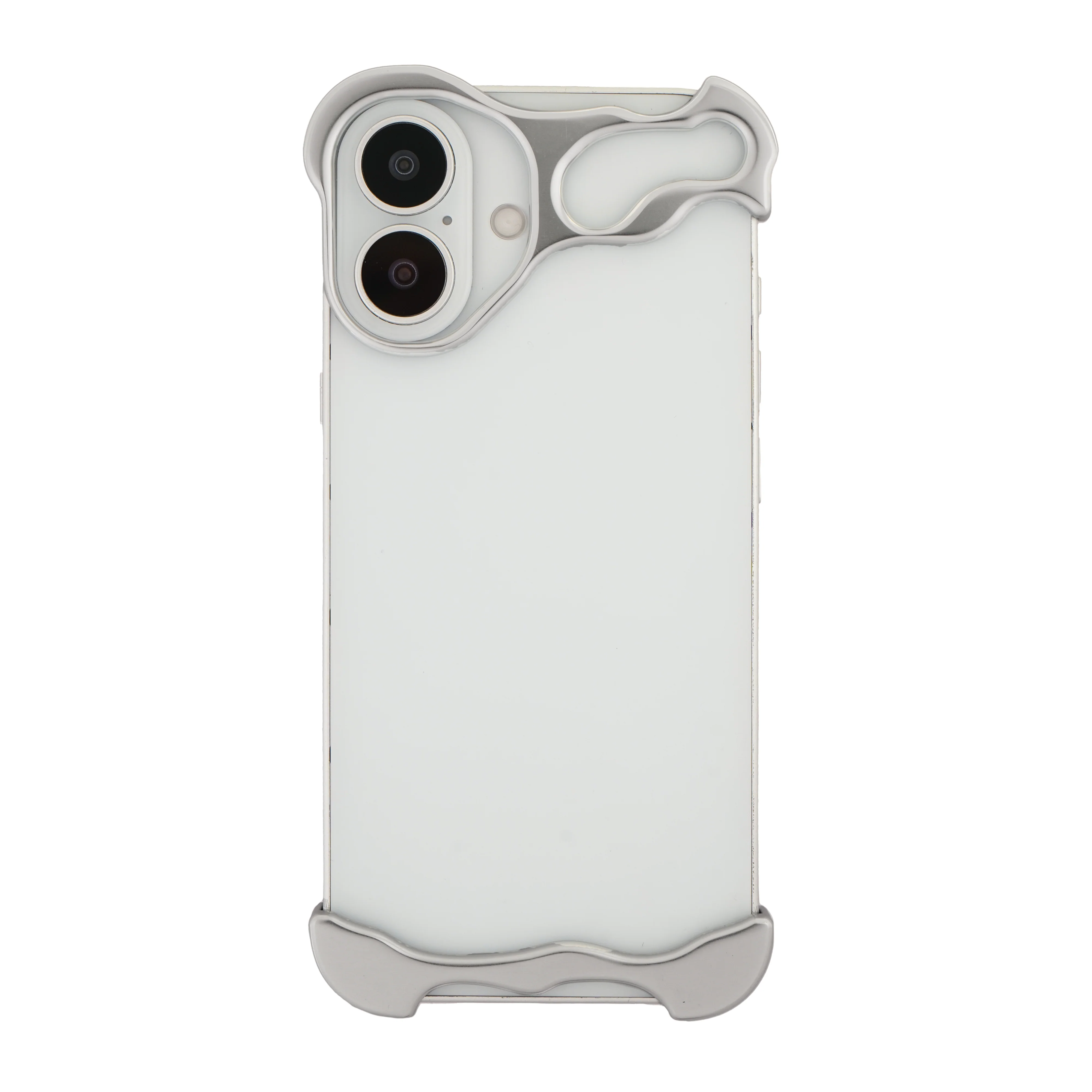 Minimilistic Alloy Bumber Silver Frame With Camera Ring - Image 8