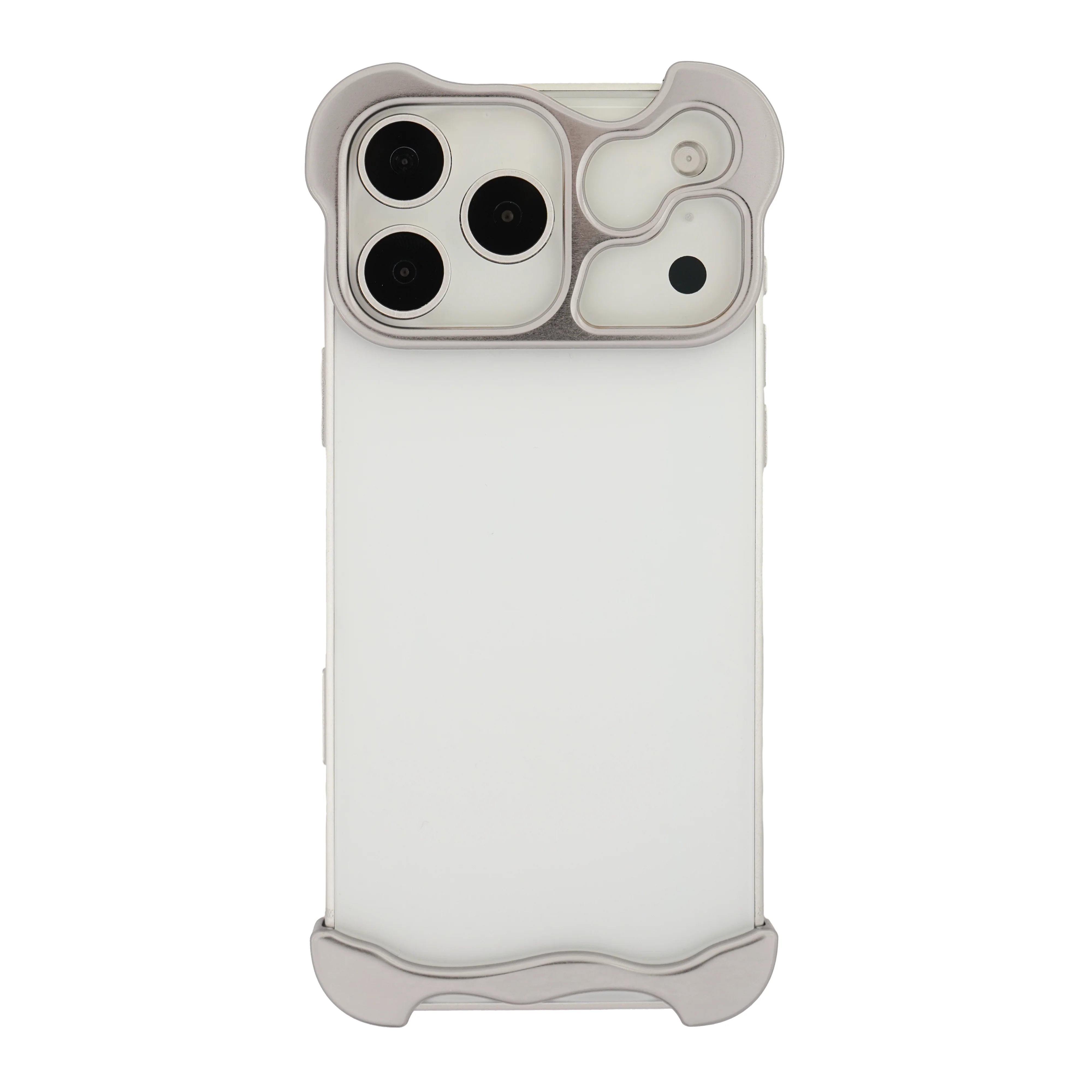 Minimilistic Alloy Bumber Silver Frame With Camera Ring - Image 9