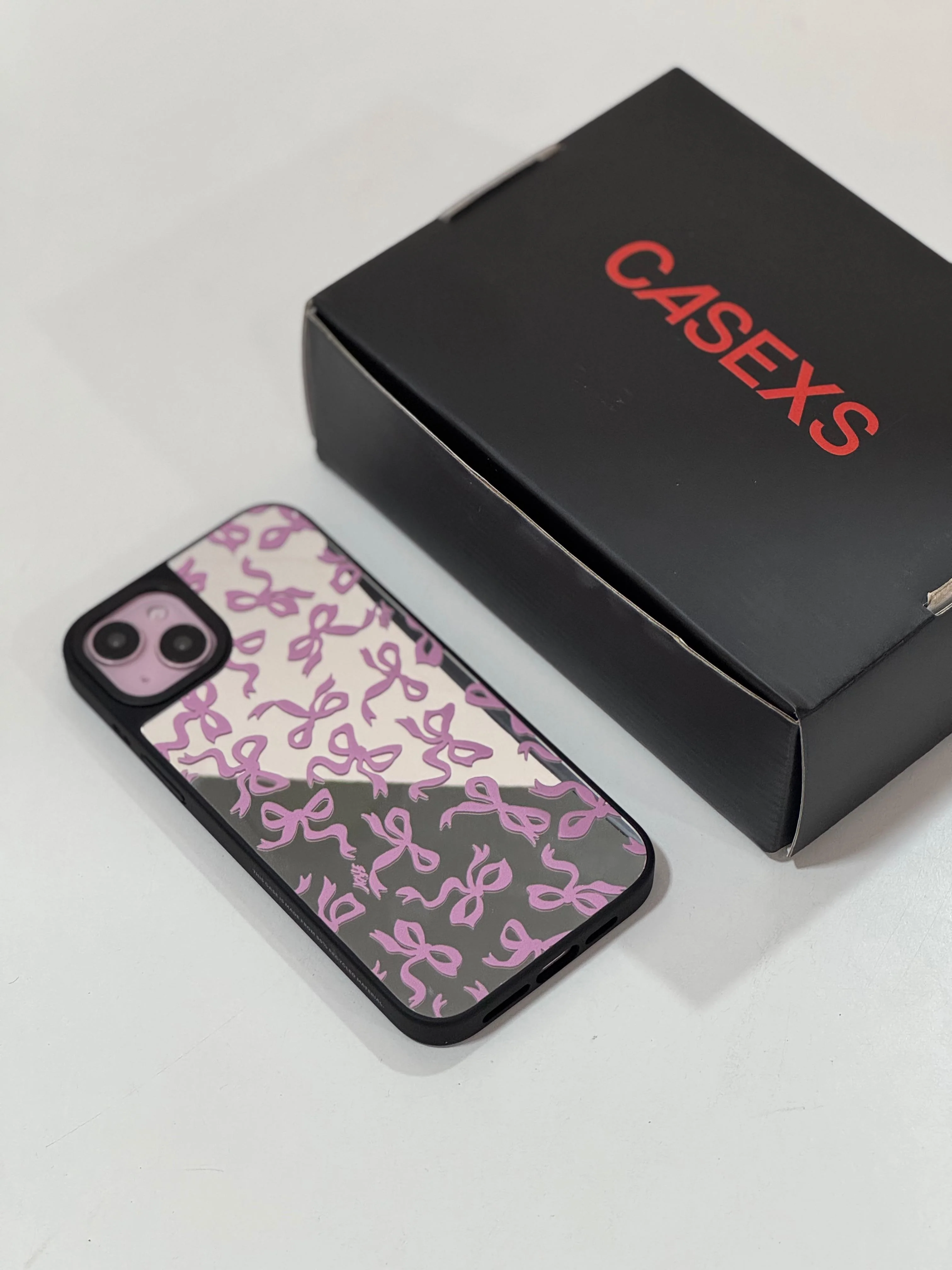 Pink Bow Mirror Strix MagSafe iPhone Case - Image 4