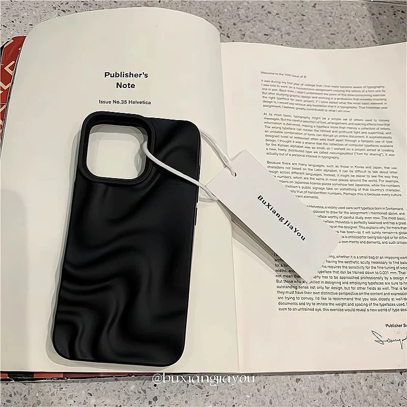 Velvet Waves Black iPhone Case - Image 3